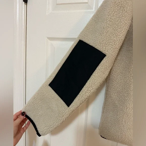 NWT Sonoma Sherpa Cream Jacket Full Zip in Large - Picture 7 of 9